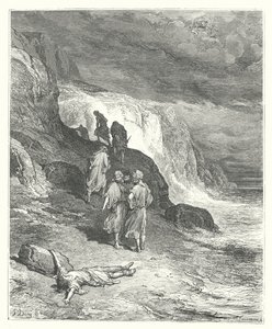 As Fábulas de La Fontaine: Júpiter e o Viajante (gravura) de Gustave Dore
