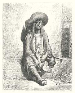 As Fábulas de La Fontaine: A galinha dos ovos de ouro (gravura) de Gustave Dore