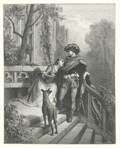 As Fábulas de La Fontaine: Os Dois Pombos (gravura) de Gustave Dore