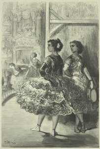 O Fandango no Teatro San Fernando, Sevilha de Gustave Dore