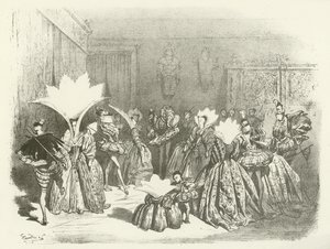 A Bola Jig-A no Reino de Henry III (gravura) de Gustave Dore