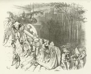 Os Senhores e Senhoras do Castelo. Início do século XVI (gravura) de Gustave Dore