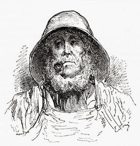 O marinheiro de Marselha, segundo um desenho de Gustave Dore. De Life and Reminiscences of Gustave Dore, publicado em 1885. de Gustave Dore