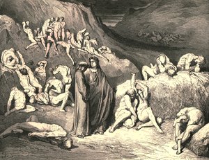 A crosta veio por baixo em flocos, c1890. de Gustave Dore