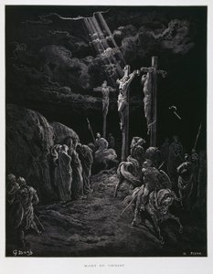 A morte de Cristo na cruz, Ilustração da Bíblia de Dore de Gustave Dore