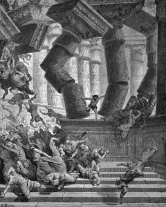 A morte de Sansão - Bíblia de Gustave Dore