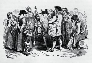 A indução de Dom Quixote, ilustrada por Gustave Dore