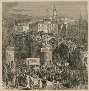 Tráfego na ponte de Londres de Gustave Dore