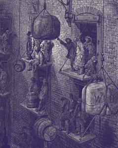 Armazém vitoriano em Londres de Gustave Dore