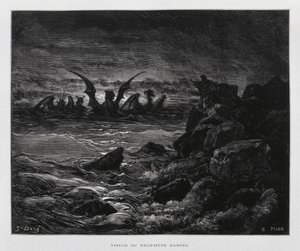 Visão do profeta Daniel, ilustração da Bíblia de Dore de Gustave Dore