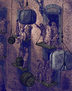 Armazenagem na cidade por Gustave Doré de Gustave Dore