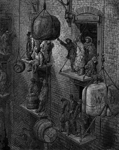 Armazenagem na cidade por Gustave Doré de Gustave Dore