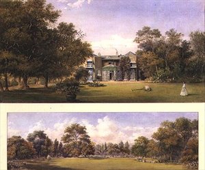 Duas vistas da Old Grove House, Middlesex de Gustave Ellinthorpe Sintzenich