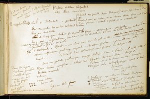 Folha 41 do livro de exercícios n. 19 Página de manuscritos dos rascunhos de Gustave Flaubert. Planos para Bouvard e Pecuchet. BHVP. de Gustave Flaubert