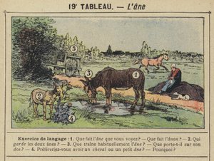 O burro (cor litho) de Gustave Fraipont