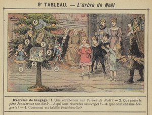 A árvore de Natal (cor litho) de Gustave Fraipont