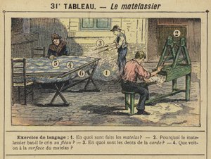 O fabricante de colchões (cor litho) de Gustave Fraipont
