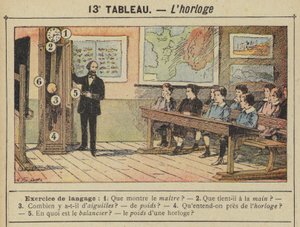 O relógio (cor litho) de Gustave Fraipont