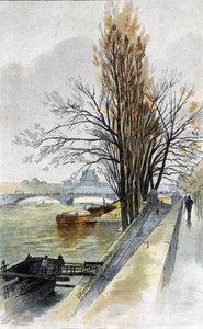 Vista da ponte do solferino de Quai d