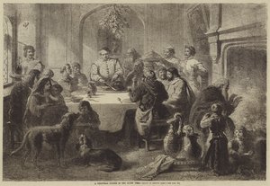 Um jantar de Natal no tempo antigo de Gustave Janet
