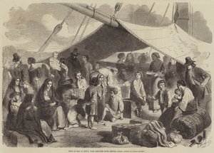 Baralho de Navio em Ringo, com Refugiados de Messina de Gustave Janet