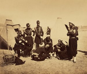 Campo de Châlons: Zouaves de la Garde no Bivouac de Gustave Le Gray