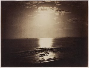 O sol coroado, Normandia, 1856-59 (albumen print de wet colodion negative) de Gustave Le Gray