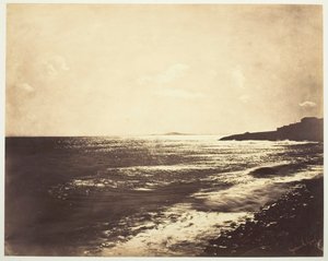 Mediterrâneo com o Monte Agde, 1857. de Gustave Le Gray