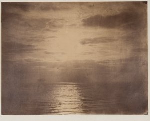 Efeito solar nas nuvens--Oceano de Gustave Le Gray