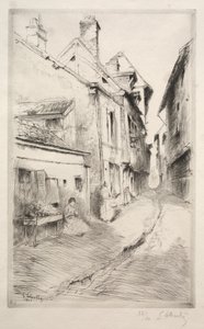 Rua da escola em Troyes de Gustave Leheutre
