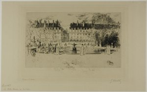 Pequeno lago nas Tulherias de Gustave Leheutre