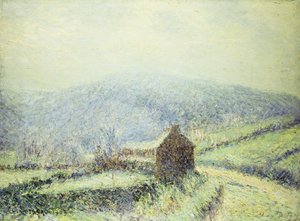Hoar Frost em Huelgoat, Finistere; Gelee Blanche au Houelgouat Finistere, 1903 de Gustave Loiseau