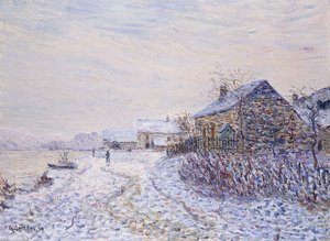 Neve em Tournedos-sur-Seine, 1899 de Gustave Loiseau