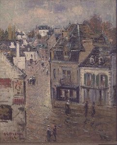 Rua em Pont Aven depois da chuva de Gustave Loiseau