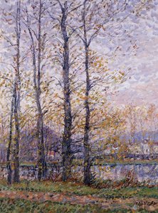 Os bancos do Oise em Precy; Les Bords de l "Oise a Precy, de Gustave Loiseau