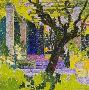 A animada vila; Anime de Le Village, c.1923 de Gustave Loiseau