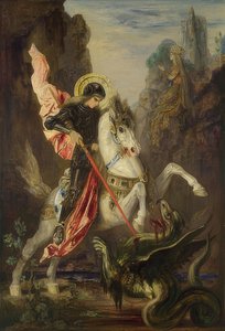 São Jorge e o dragão. 1889-90 de Gustave Moreau