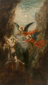 Moreau - Um Santo no Deserto, cerca de 1879 de Gustave Moreau