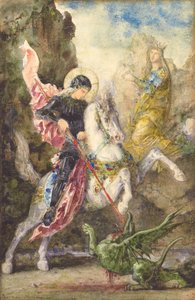São Jorge e o dragão, 1869 de Gustave Moreau