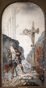 O judeu errante, surpreendido pelo calvário que o chama, pintura a óleo sobre tela de Gustave Moreau (1826-1898). Fotografia, KIM Youngtae, Paris, Musee Gustave Moreau. de Gustave Moreau