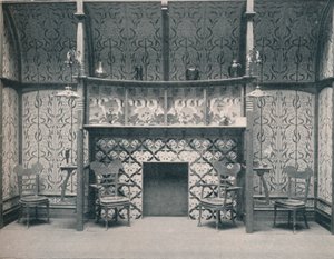 Ingle-Nook desenhado por G. Serruier, 1898 de Gustave Serrurier Bovy