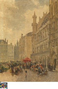 A Grande Place em Bruxelas de Gustave Walckiers