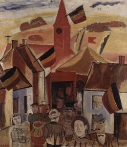 Feira da aldeia, c.1930 (óleo sobre tela)