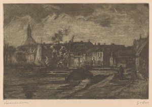 Leidschendam (título original no objeto) de Gustave van der Does (signed by artist)