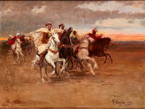 Charging Cavaliers (óleo sobre tela)