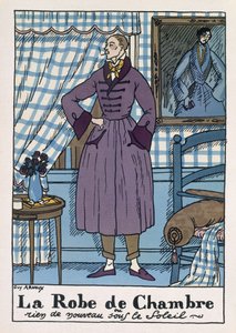 Vestido de homem, ilustração da revista "Monsieur", pub. Março de 1921 (pochoir print)