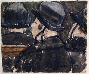 Chapeaux aux Brides (aguarela sobre papel) de Gwen John