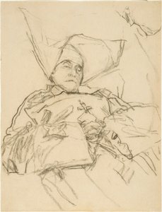 A freira moribunda (lápis de cor sobre papel) de Gwen John