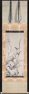 Rocha, bambu e orquídeas de Gyokuen Bonpō