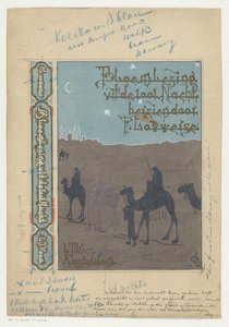 Desenho de encadernação para: Pieter Louwerse, Anthology from The Thousand and One Nights, 1910